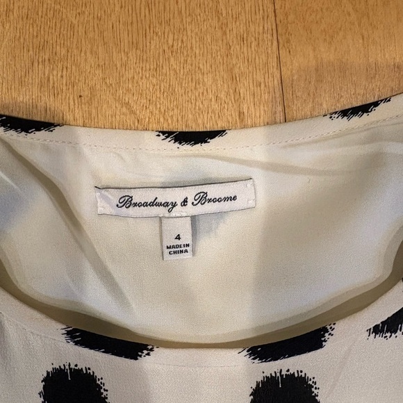 Madewell Broadway & Broome silk mini dress polka dots sz 4 - Picture 4 of 8